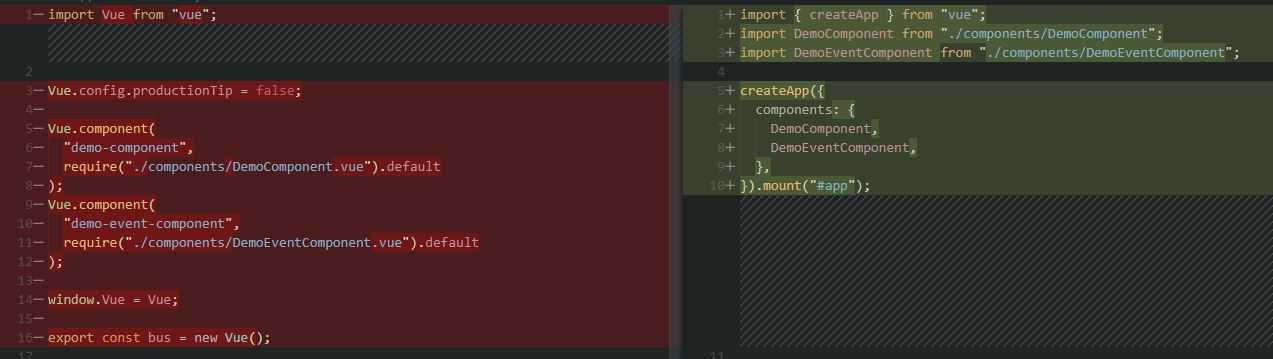 vue 3 mainjs upgrade