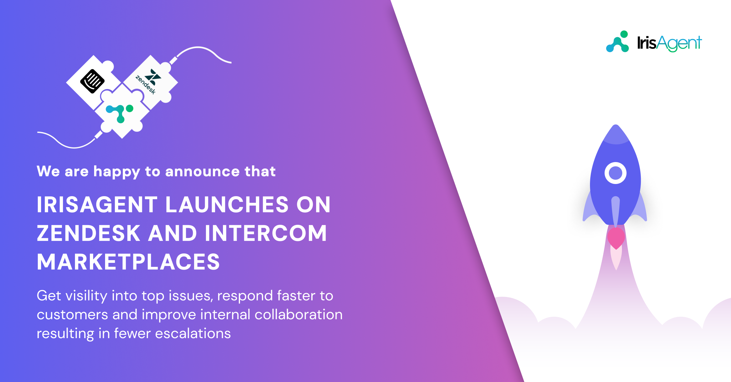 IrisAgent launches on Zendesk and Intercom marketplaces