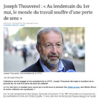 Joseph Thouvenel : « Au lendemain du 1er mai, le monde du travail souffre d’une perte de sens »