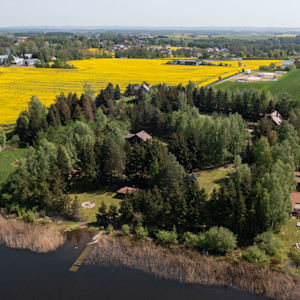 Dom Łabędź i Zielony Domek - widok z góry