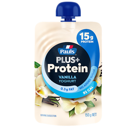 Pauls PLUS+ Protein Vanilla 150g yoghurt pouch