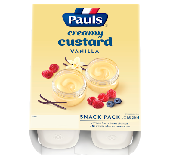 Pauls Vanilla Custard Snack Pack 6 x 150g