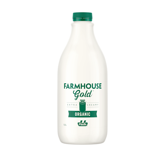 Pauls Farmhouse Gold Organic Milk FOP