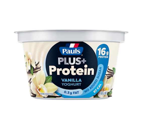 Pauls PLUS+ Protein Vanilla 160g yoghurt