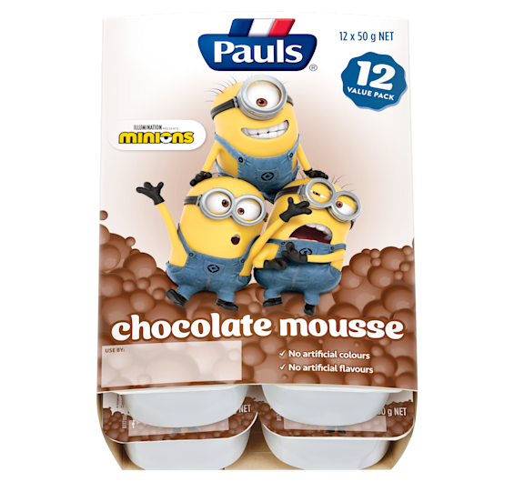 Pauls Kids Minions Chocolate Mousse 12 x 50g