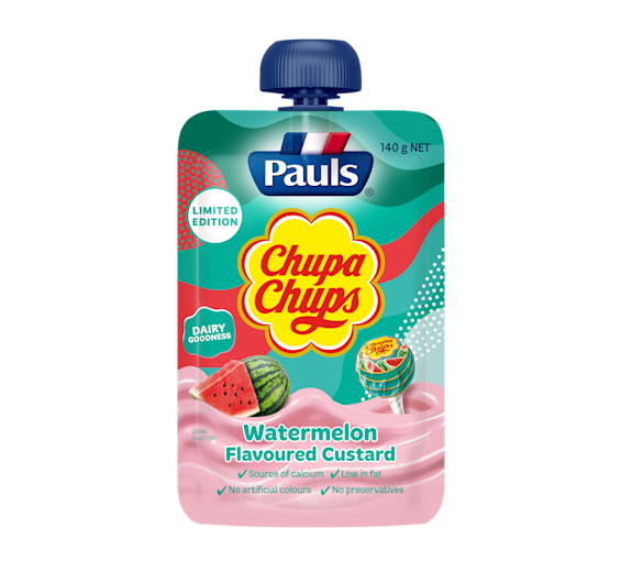 Pauls Kids Chupa Chups Watermelon Custard Pouch 140g