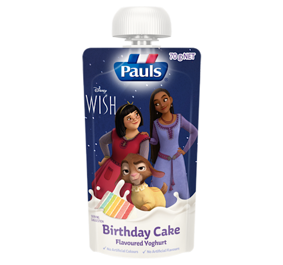 Pauls Kids Birthday Cake Yoghurt Pouch 70g