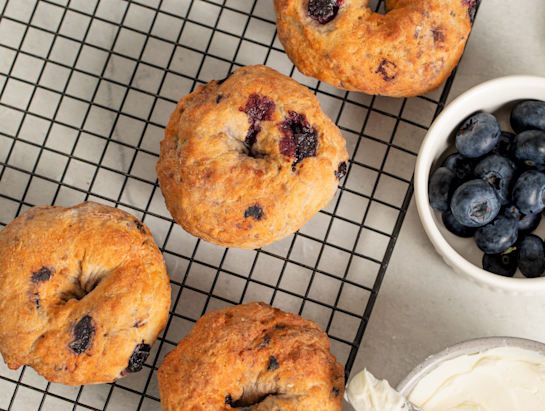 Protein Blueberry Bagels