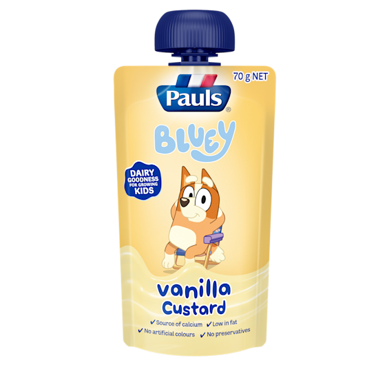 Pauls Kids Bluey Vanilla Custard Pouch 70g