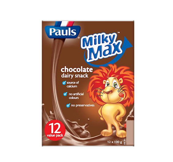 Pauls Milky Max Chocolate Dairy Snack 12 x 100g FOP