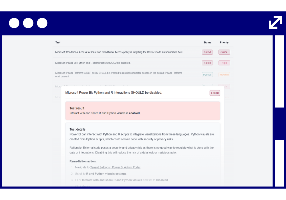 Anbefalinger TDCE Security Insights