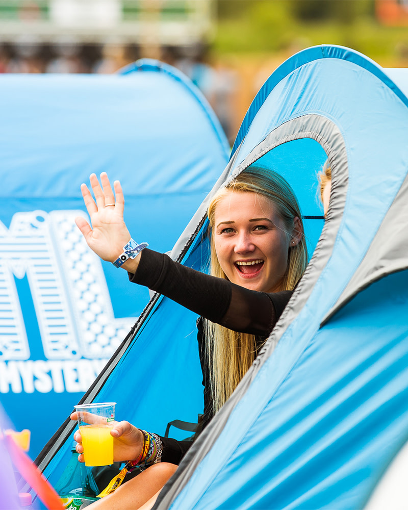 Mysteryland pre-set tent