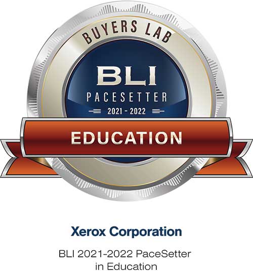 Logo for BLI PaceSetter Award for Education Market 2021-2022
