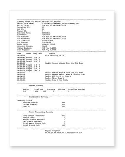 Media log for Nuvera example