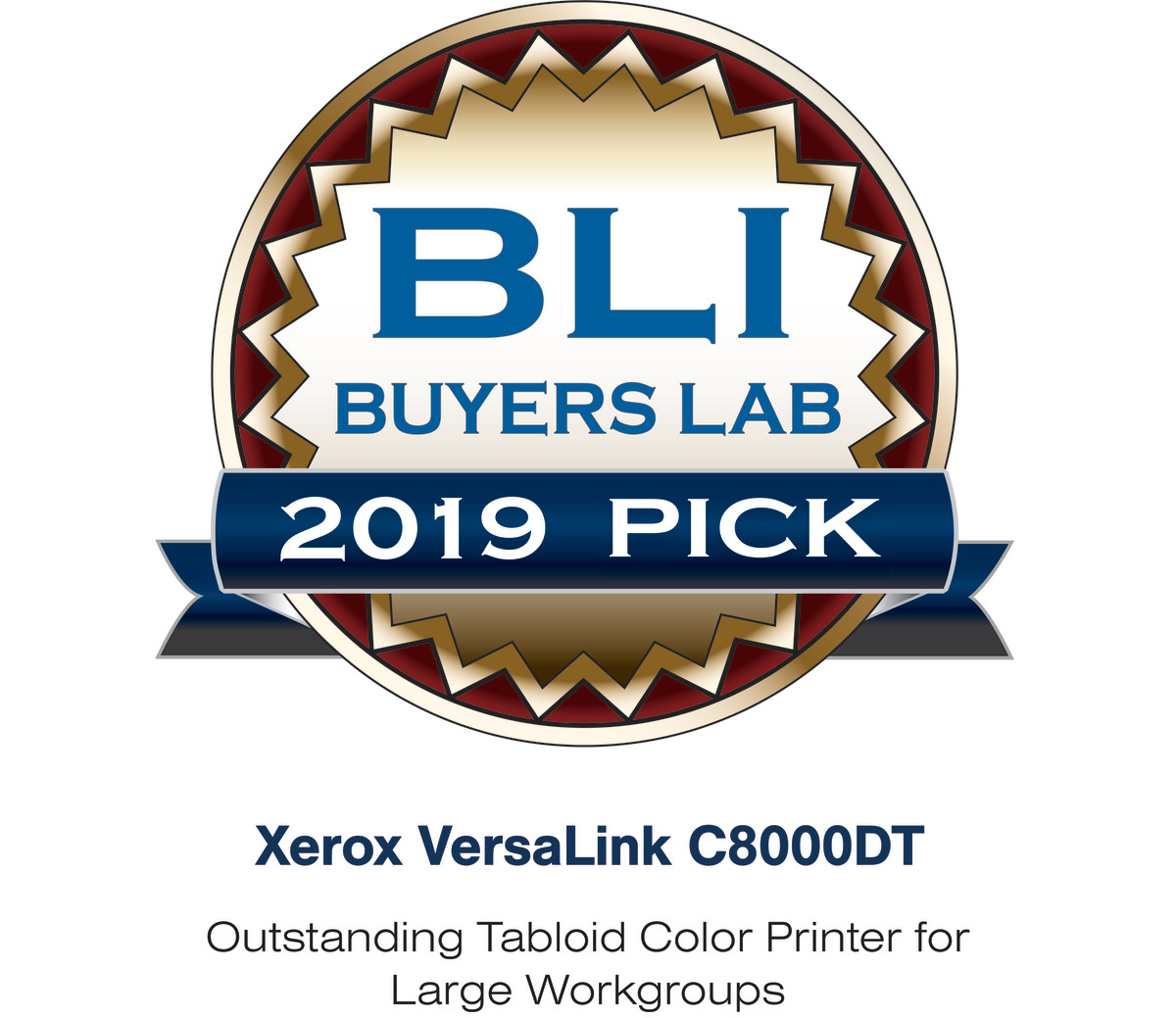 image of Award Seal for Xerox VersaLink C8000DT US Pick 2019 