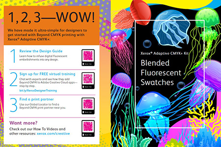 blended fluorescent swatch book