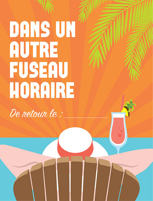 Office Sign: Island Time in French