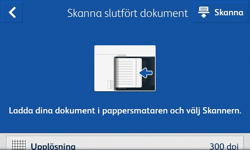 "Scan Completed Form" dialog box from Xerox Forms Manager App user interface