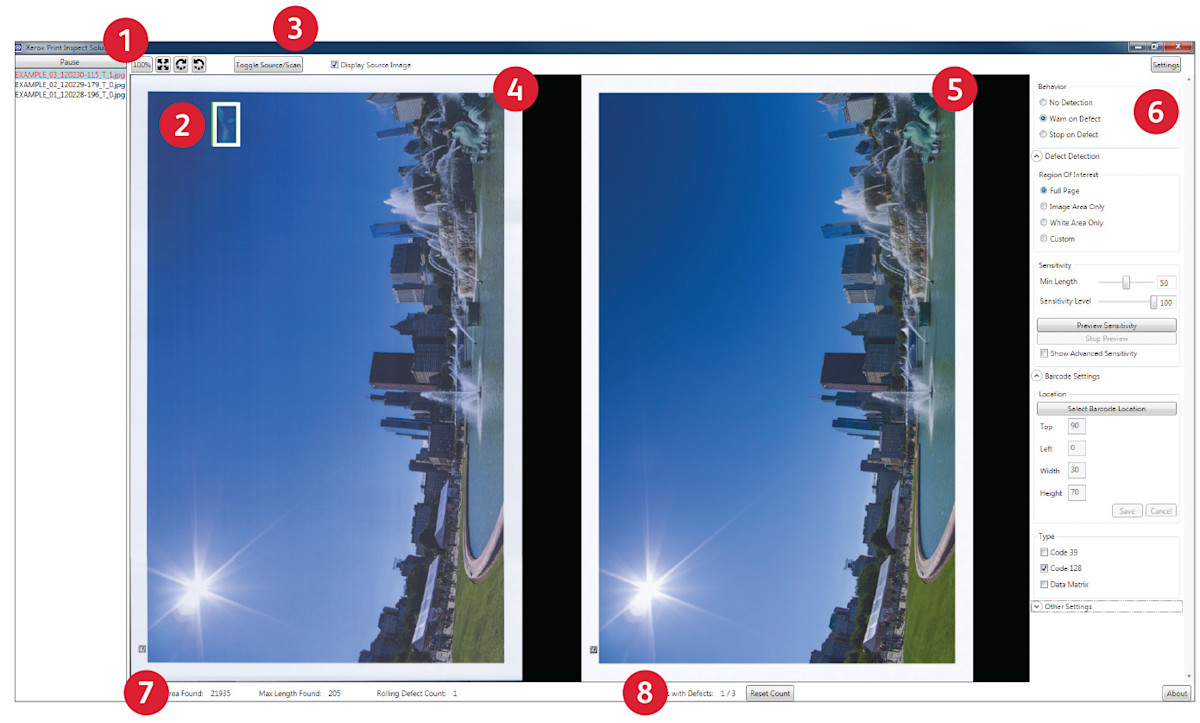 Annotated document for Print Inspect