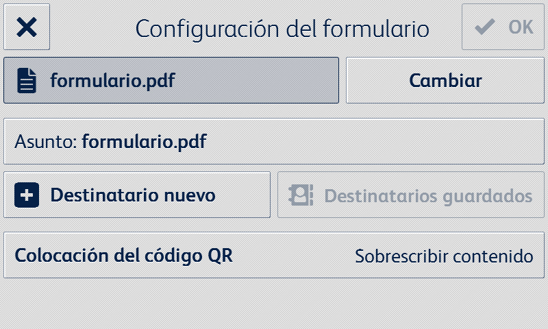 Form Setup dialog box of Xerox Forms Manager user interface