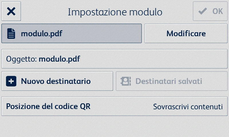 Form Setup dialog box of Xerox Forms Manager user interface