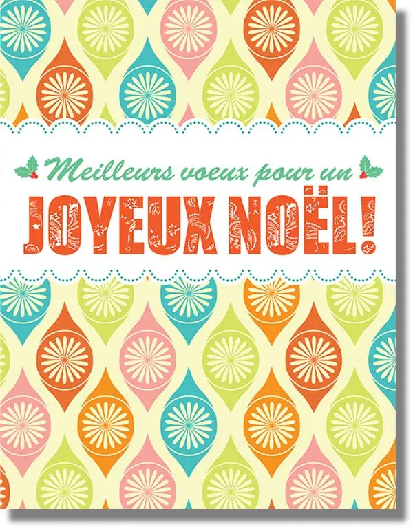 Holly Jolly French Card