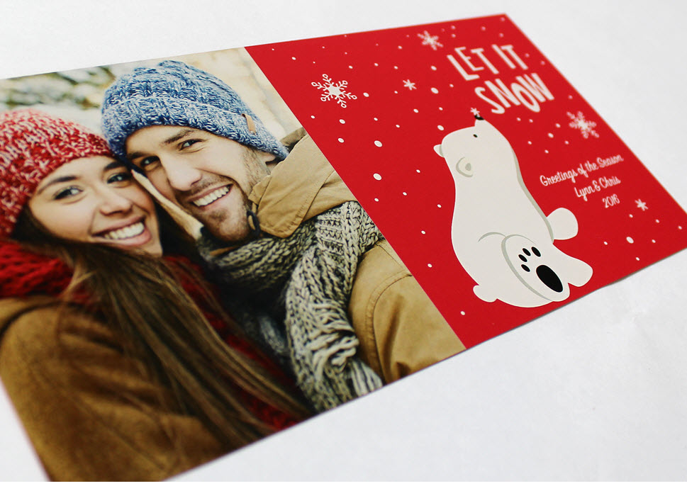 Holiday Card White Dry Ink