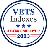 VETS Indexes 3 Star Employer 2023 logo