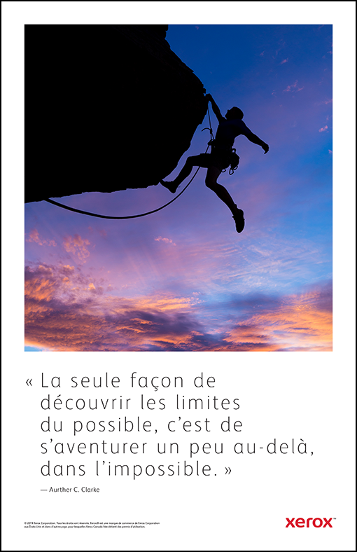 Inspirational Poster Limits of Possibility quote in French