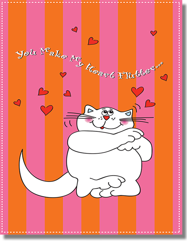 You Make My Heart Flutter Valentine's Day Card