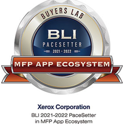 BLI Pacesetter badge for MFP App Ecosystem 2021 - 2022