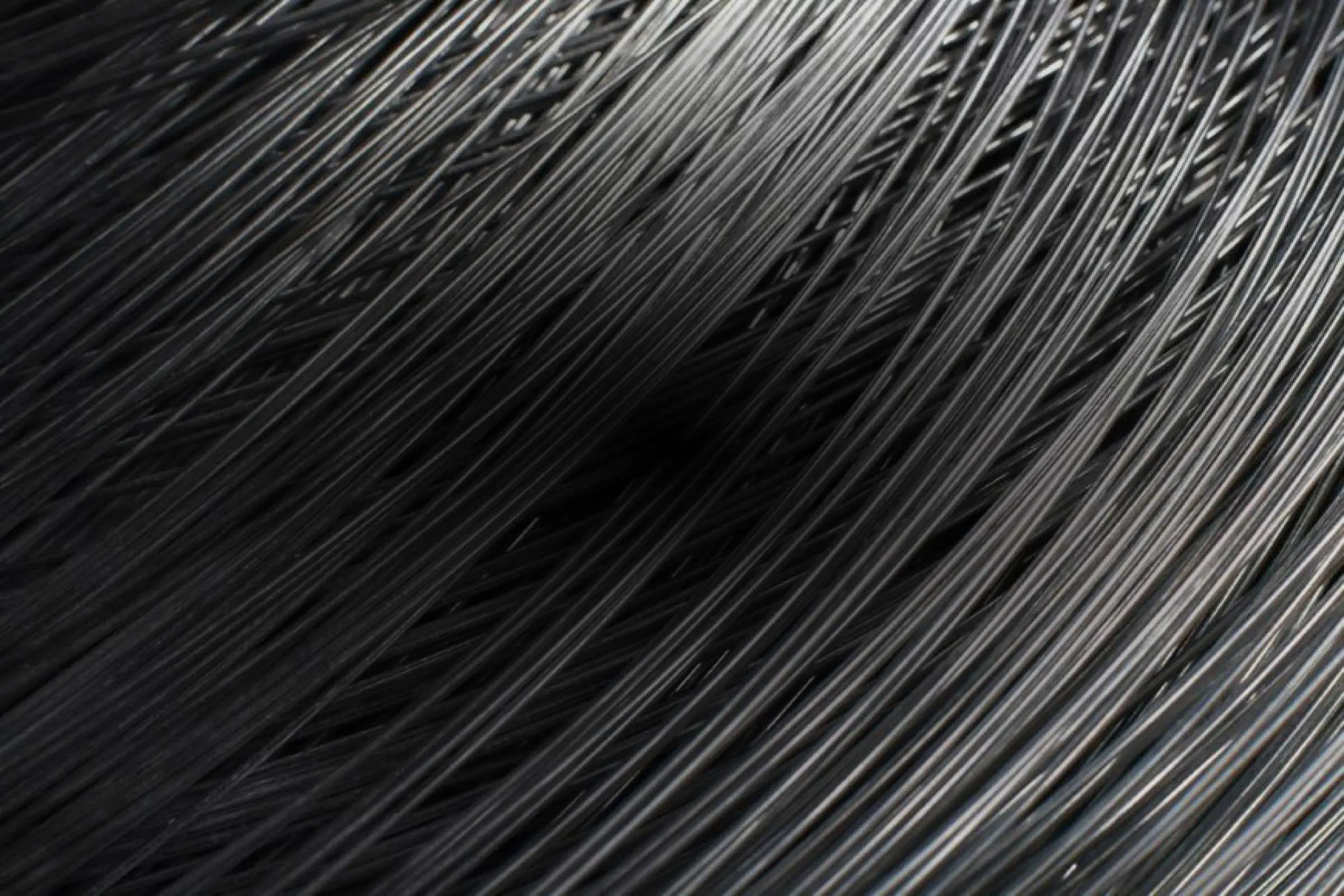 Close-up image of metal threads