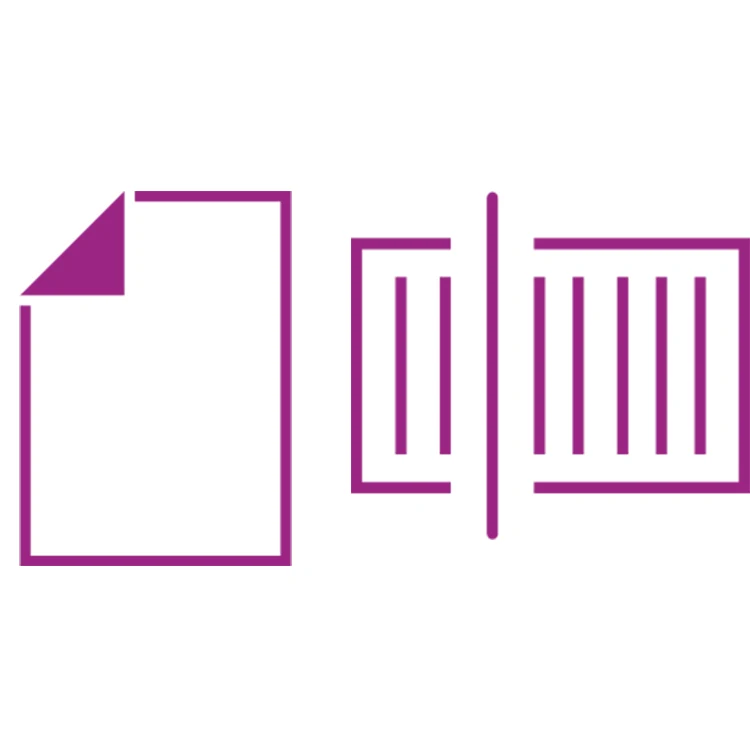 Violet document scan icon