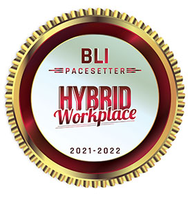Award seal - BLI 2021-2022 PaceSetter in Hybrid Workplace
