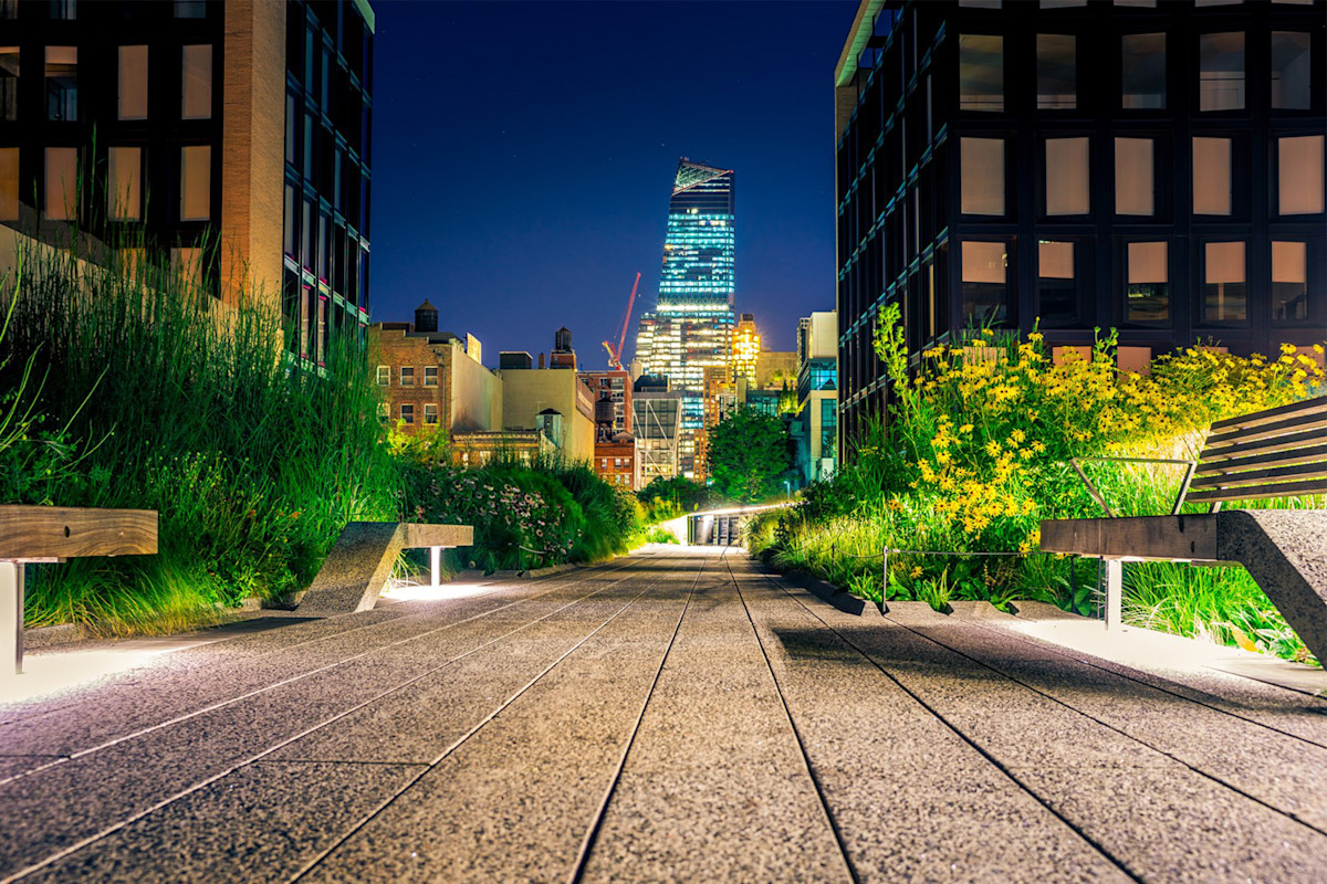 City park at night