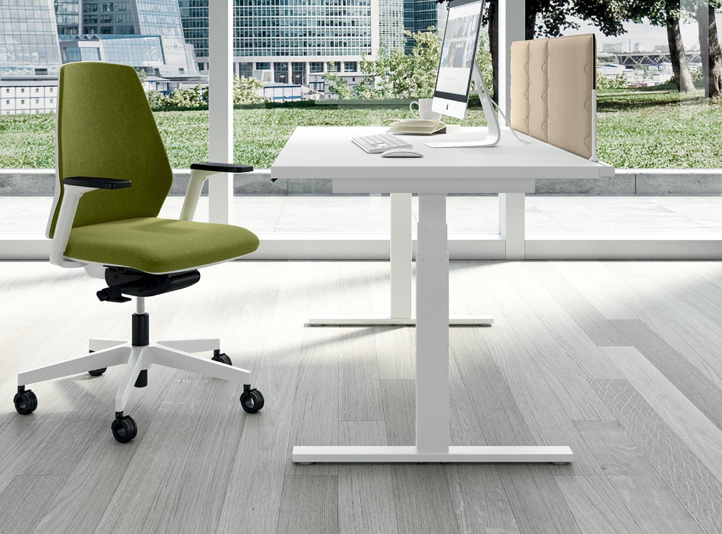 Scrivanie con gambe a T