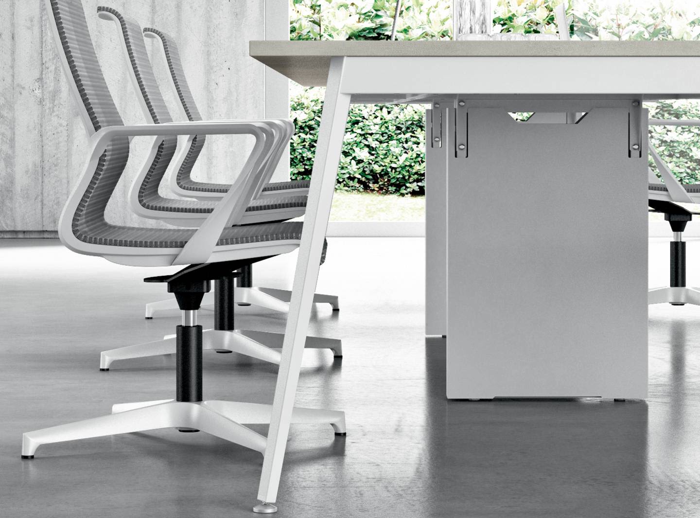 Scrivanie con gambe a cavalletto