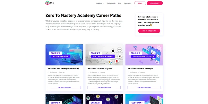 good academies will help you plan your career path