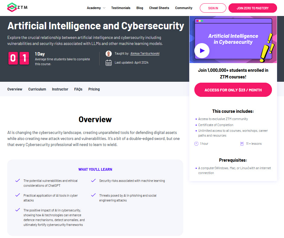 learn about ai in cybersecurity