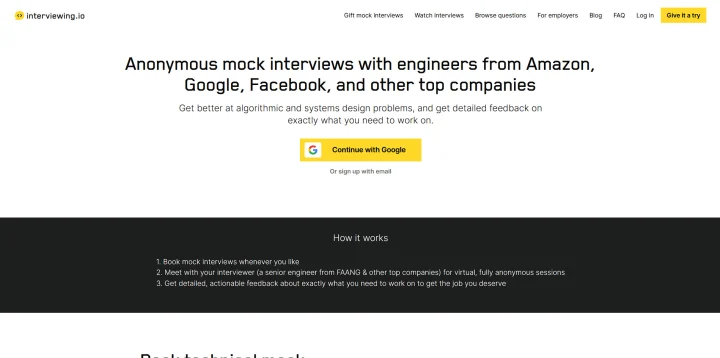 mock coding interview sites