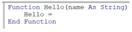 Set up the function to return a value