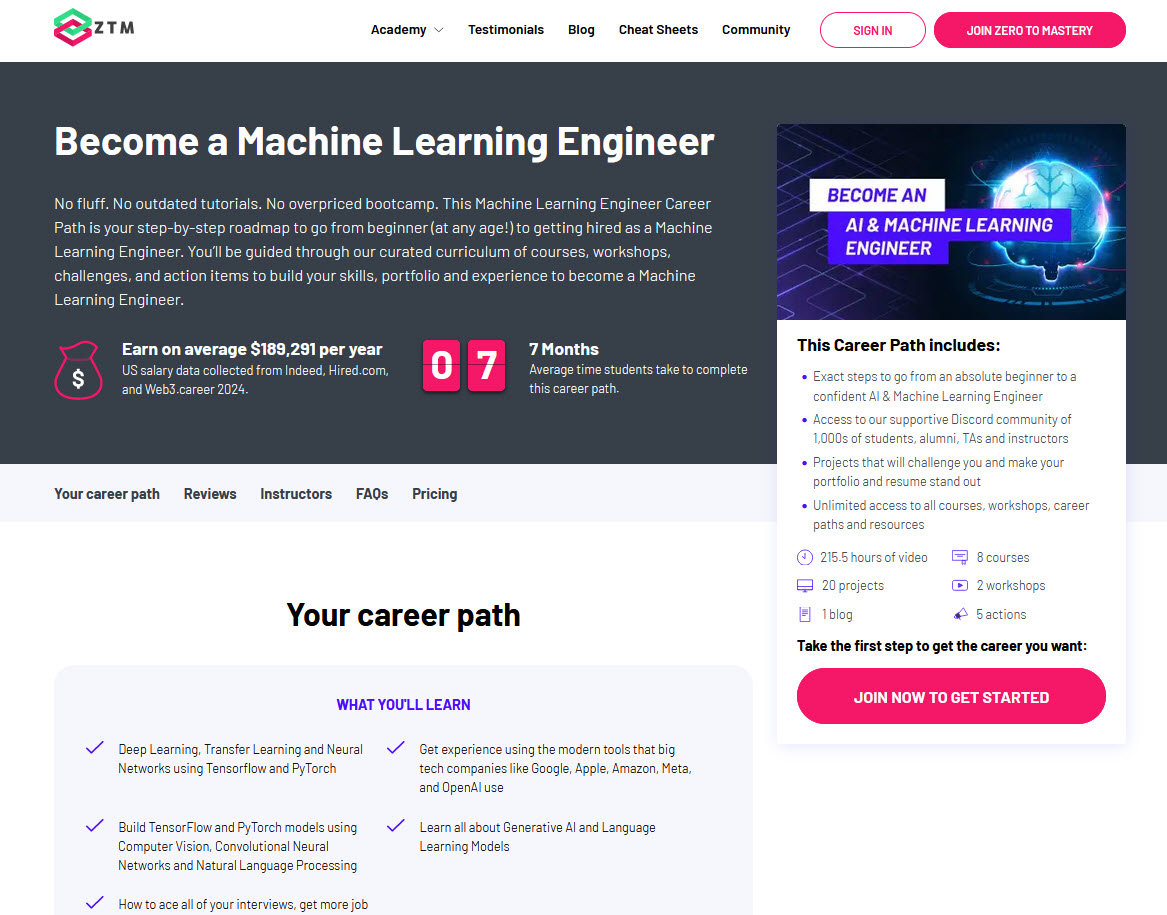 machine learning engineer career path