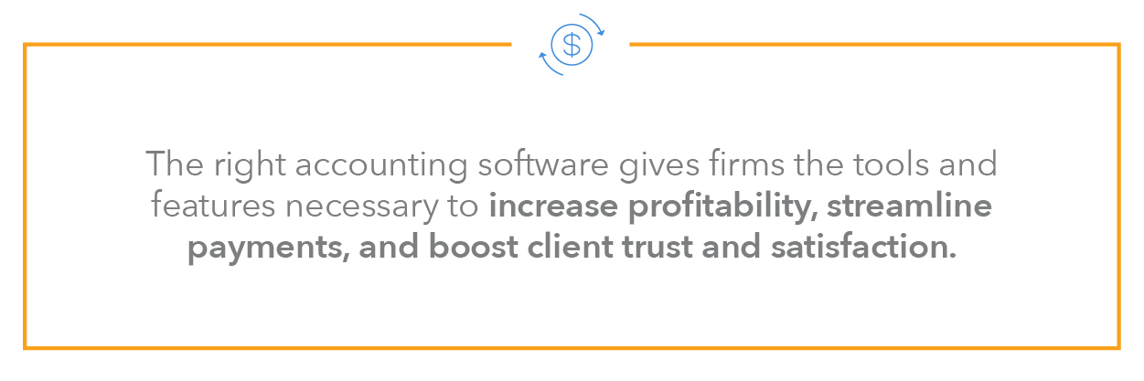 The right accounting software gives firms the tools and features necessary to increase profitability, streamline payments, and boost client trust and satisfaction.