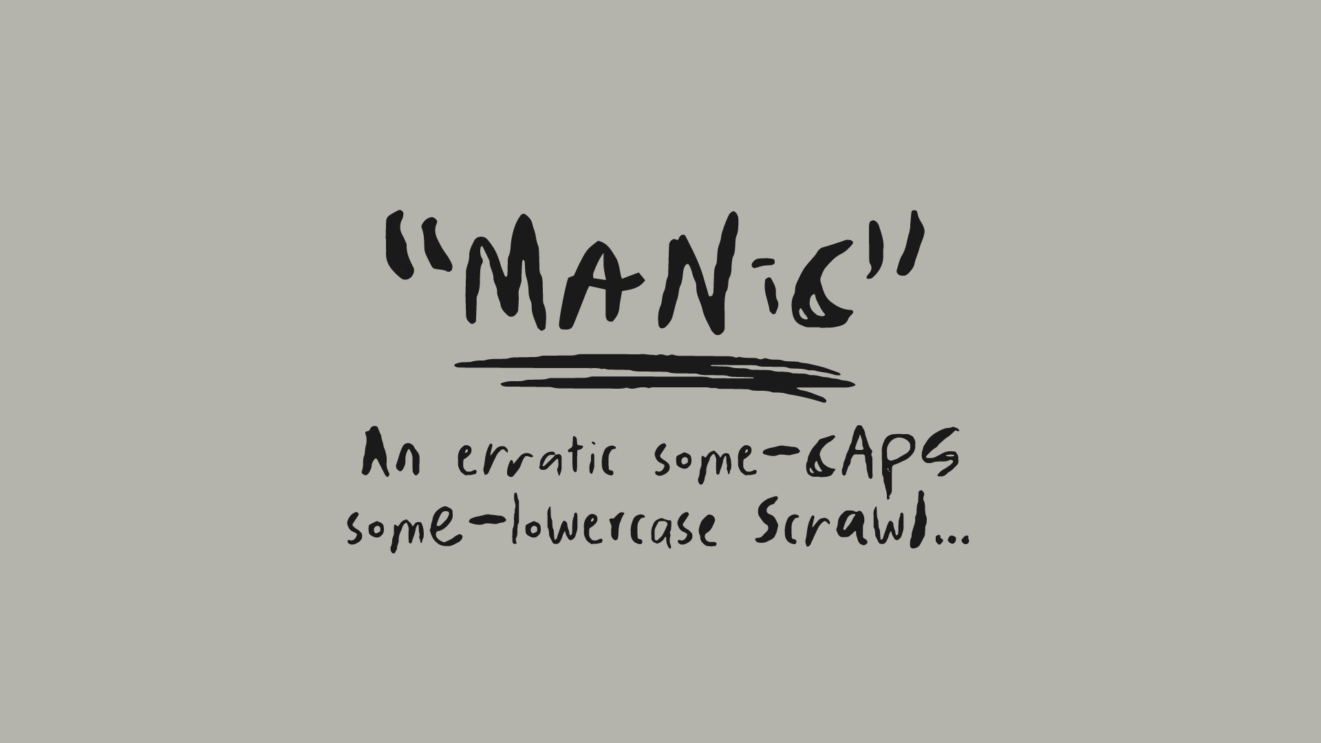 Manic Erratic Handwriting Font