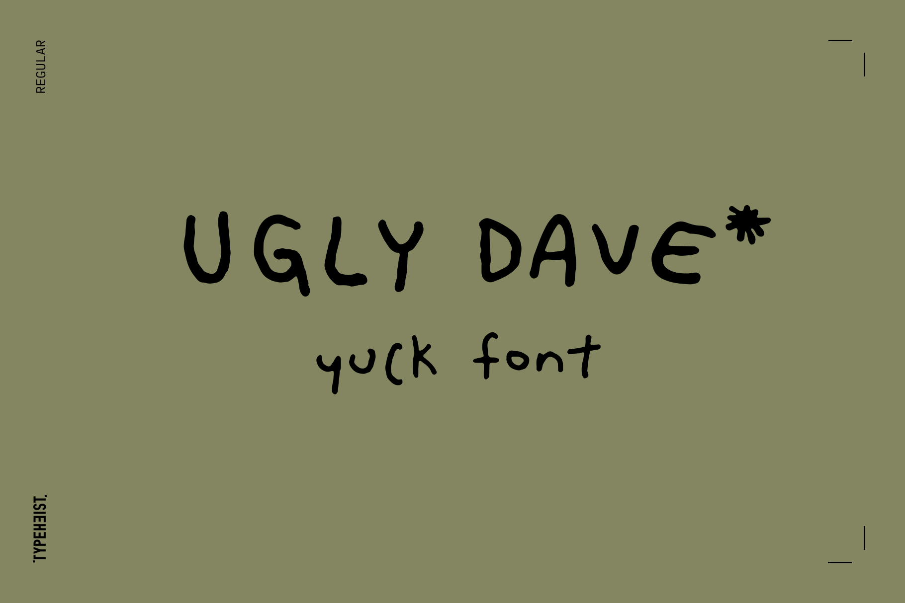 Ugly Dave: A bad handwriting font
