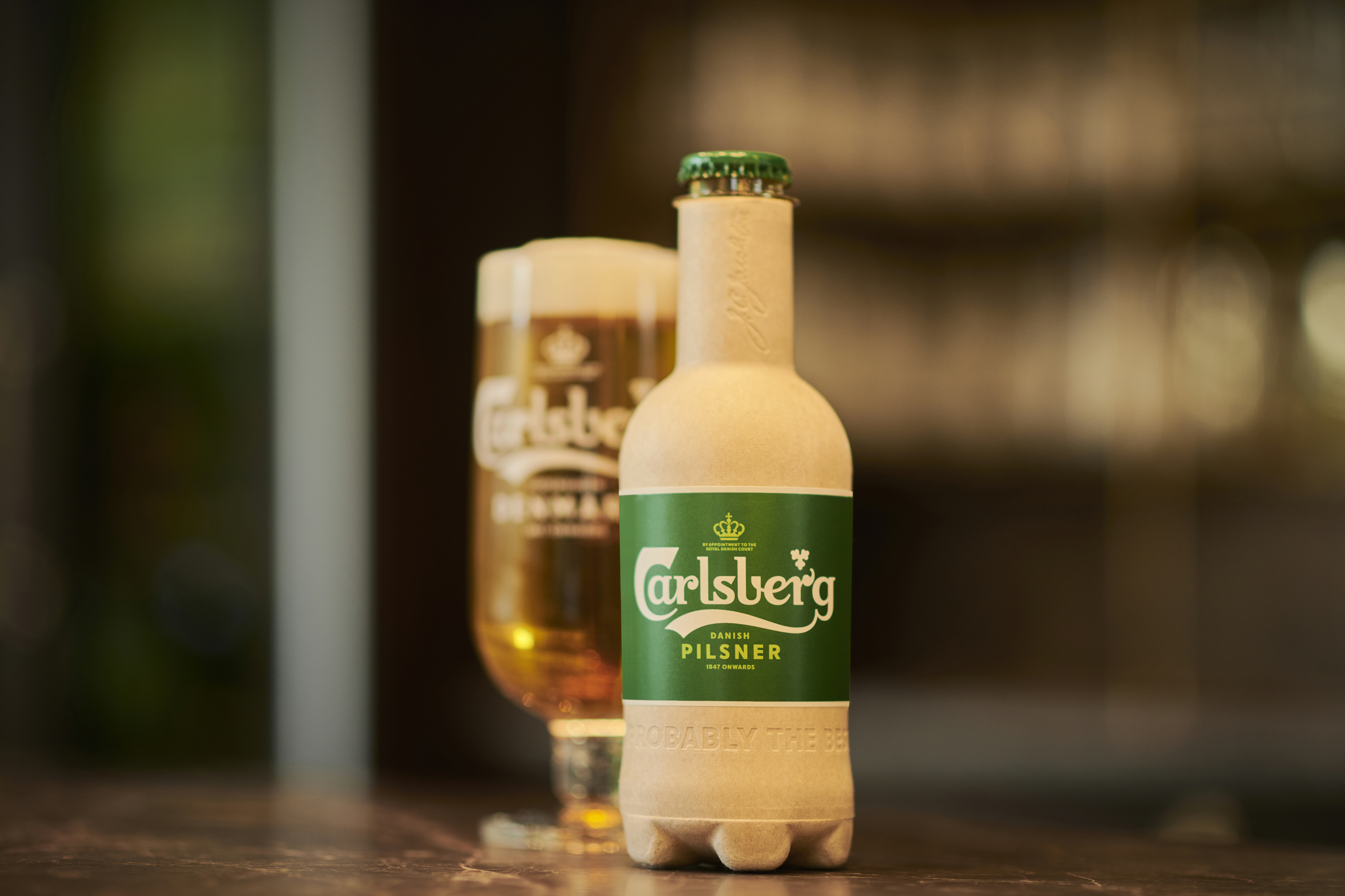Carlsberg beer and bottle 