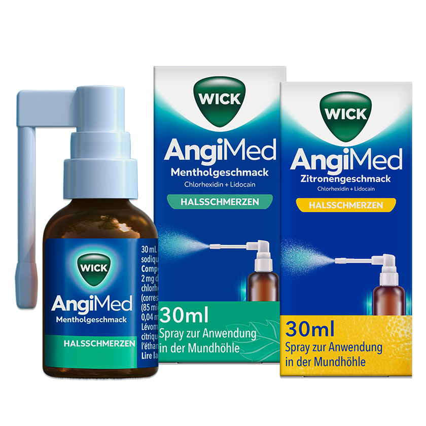 # WICK AngiMed Mentholgeschmack Spray bei Halsschmerzen, 30 ml