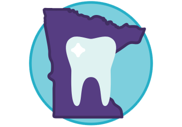 Graphic with Tooth over MN state map