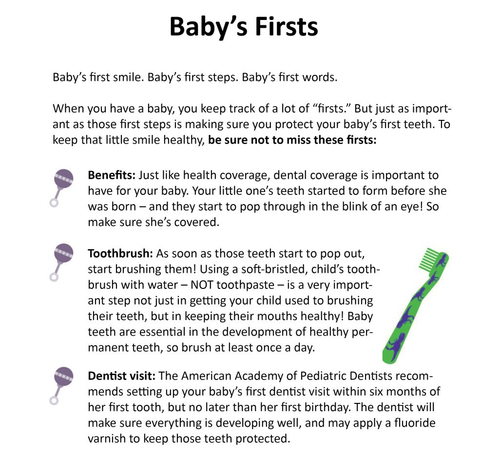 Baby's Firsts article
