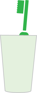 Toothbrush in cup graphic